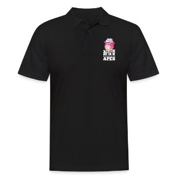 Je suis juste ici pour les singes - Polo Homme - noir - Devant - Kai (181cm)