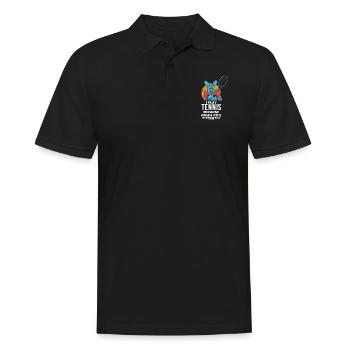 I Play Tennis Because Punching People Is - Men's Polo Shirt - black - Front - Kai (181cm)