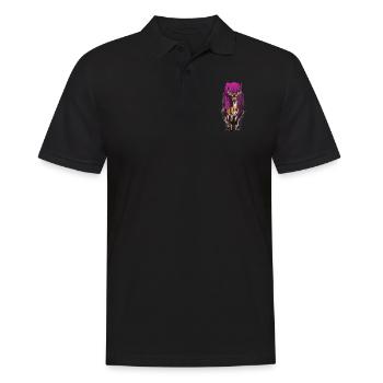 Unschuldiges Wunder: Geflecktes Rehbaby - Männer Poloshirt - Schwarz - Vorne - Kai (181cm)