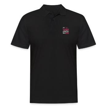 Hund Hündchen Hunde Geschenk Geschenkidee - Männer Poloshirt - Schwarz - Vorne - Kai (181cm)