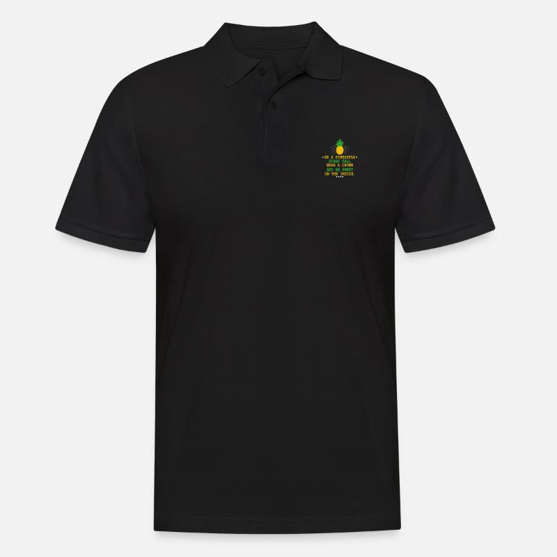 ananas - Polo Homme - noir