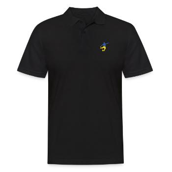 Ukraine - Männer Poloshirt - Schwarz - Vorne - Kai (181cm)