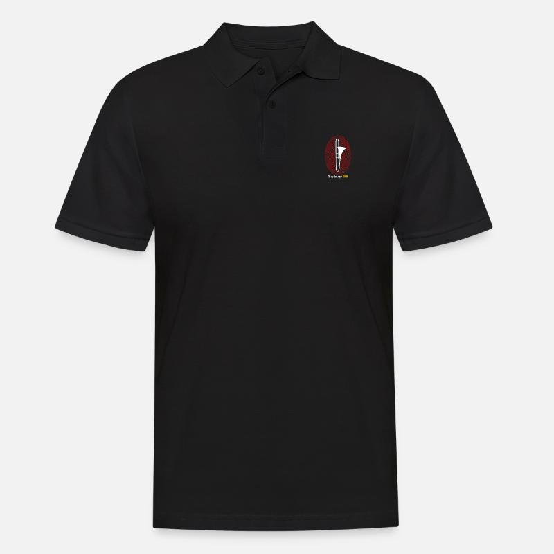 Posaune - Männer Poloshirt - Schwarz
