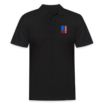 Drapeau des États-Unis cadeau géorgie - Polo Homme - noir - Devant - Kai (181cm)
