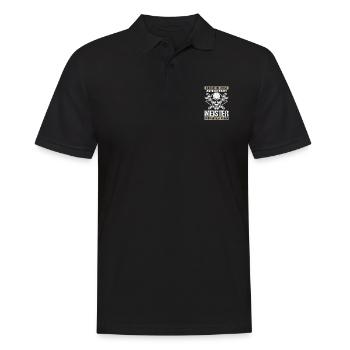 Meisterprüfung Geschenk Meister Bestanden - Männer Poloshirt - Schwarz - Vorne - Kai (181cm)