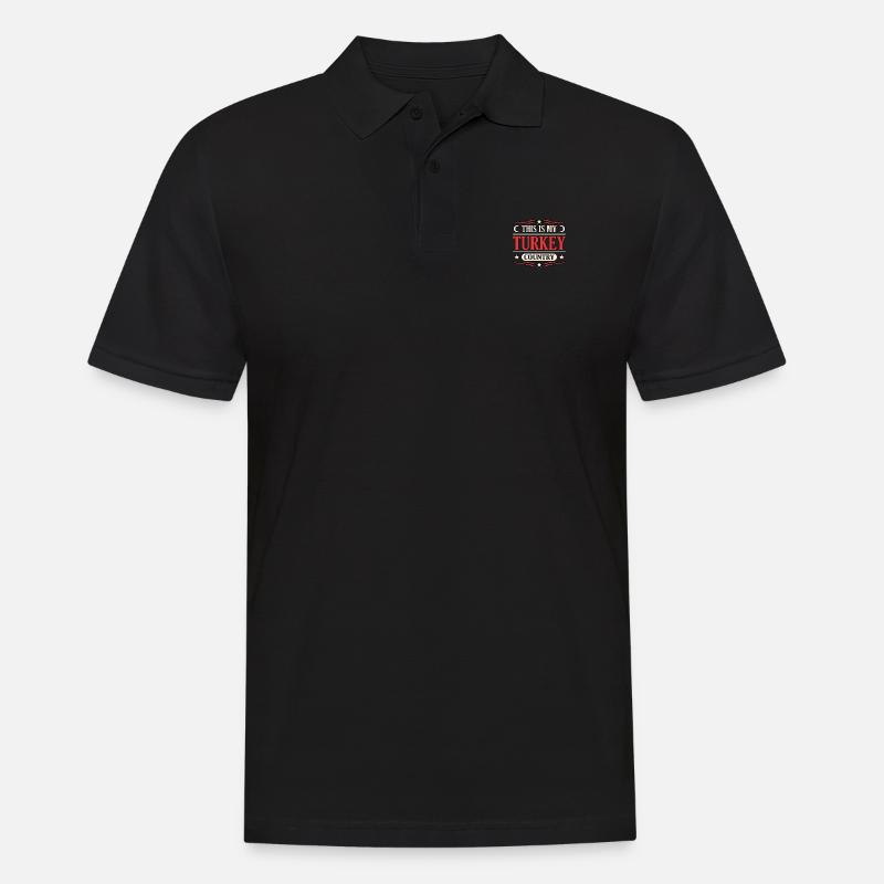 Turkey - Men's Polo Shirt - black