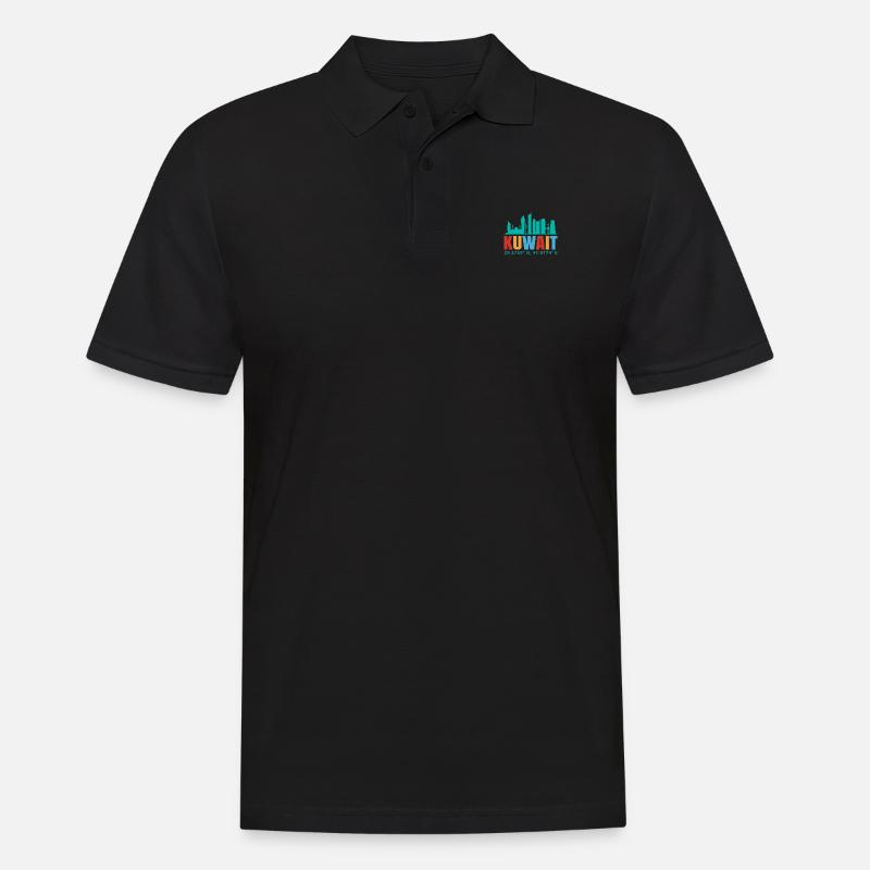 Kuwait - Männer Poloshirt - Schwarz