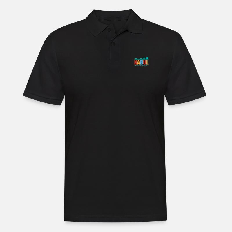 Kabul - Männer Poloshirt - Schwarz