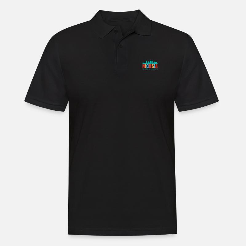 Nikosia - Männer Poloshirt - Schwarz