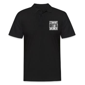 Straight Outta Bremen Vintage - Polo Homme - noir - Devant - Kai (181cm)
