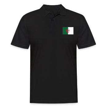 Drapeau officiel de l’Algérie Fierté du pays algérien - Polo Homme - noir - Devant - Kai (181cm)