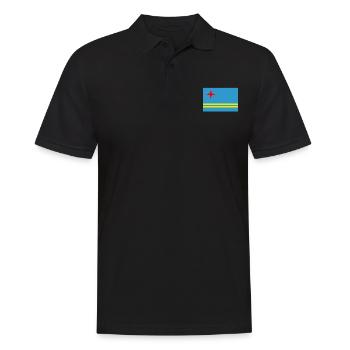 Drapeau officiel Aruba Aruba Country Pride - Polo Homme - noir - Devant - Kai (181cm)