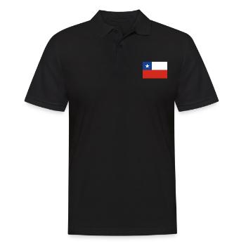 Offizielle Chile Flagge Chilen Country Pride - Männer Poloshirt - Schwarz - Vorne - Kai (181cm)
