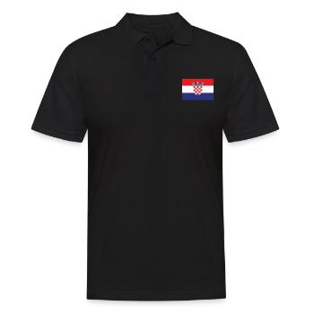 Drapeau officiel de la Croatie Croate Country Pride - Polo Homme - noir - Devant - Kai (181cm)