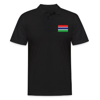 Drapeau officiel de la Gambie Pays géorgien gambien - Polo Homme - noir - Devant - Kai (181cm)