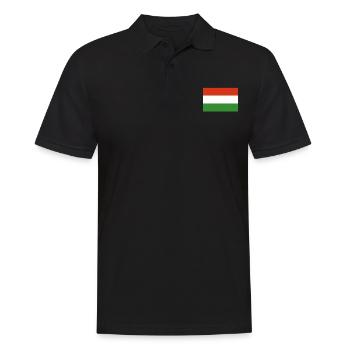 Official Hungary Flag Hungarian Country Pride - Men's Polo Shirt - black - Front - Kai (181cm)