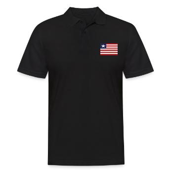 Drapeau officiel du Libéria Liberian Country Pride - Polo Homme - noir - Devant - Kai (181cm)