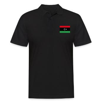 Official Libya Flag Libyan Country Pride - Men's Polo Shirt - black - Front - Kai (181cm)