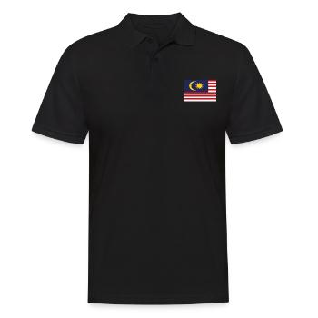 Drapeau officiel de la Malaisie Malaysian Country Pride - Polo Homme - noir - Devant - Kai (181cm)