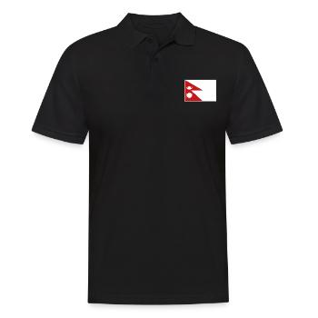 Drapeau officiel du Népal Fierté du pays népalais - Polo Homme - noir - Devant - Kai (181cm)