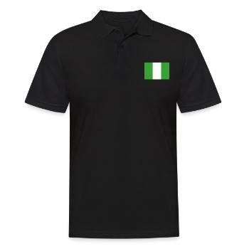 Drapeau officiel du Nigeria Nigerian Country Pride - Polo Homme - noir - Devant - Kai (181cm)