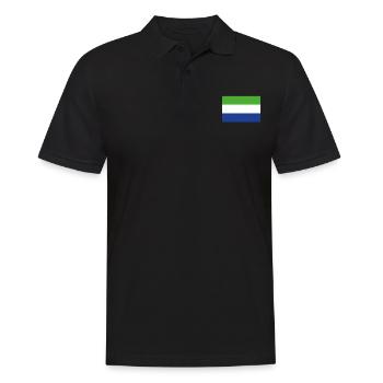 Official Sierra Leone Flag Sierra Leonian Country - Men's Polo Shirt - black - Front - Kai (181cm)