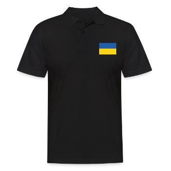 Drapeau officiel de l’Ukraine Fierté du pays ukrainien - Polo Homme - noir - Devant - Kai (181cm)