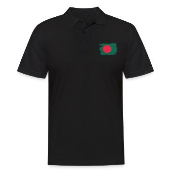 Drapeau officiel du Bangladesh Pays bangladais - Polo Homme - noir - Devant - Kai (181cm)
