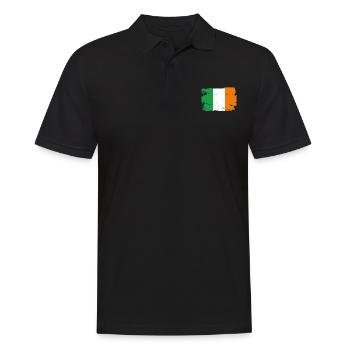 Drapeau officiel de l’Irlande Irish Country Pride Vintage - Polo Homme - noir - Devant - Kai (181cm)