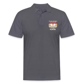 Je ne suis pas à la retraite Je suis un joueur de pickle ball à temps plein - Polo Homme - charbon - Devant - Nico (186cm)