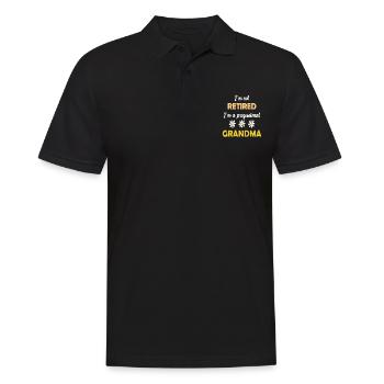 I'm Not Retired I'm Professional Grandma - Men's Polo Shirt - black - Front - Kai (181cm)