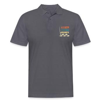 Reel Cool Opa Cool Opa Fischerei Zitate - Männer Poloshirt - Anthrazit - Vorne - Nico (186cm)