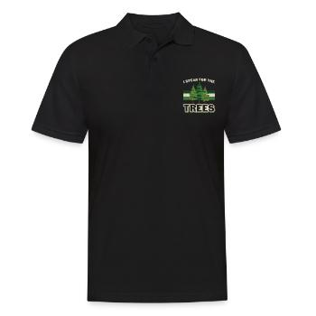Ich spreche für die Bäume Baum Erde Tag Zitate - Männer Poloshirt - Schwarz - Vorne - Kai (181cm)