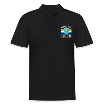 Respectez la protection de votre Terre Mère - Polo Homme - noir - Devant - Kai (181cm)