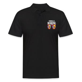 Normal Is Boring Autism Sunglasses - Men's Polo Shirt - black - Front - Kai (181cm)