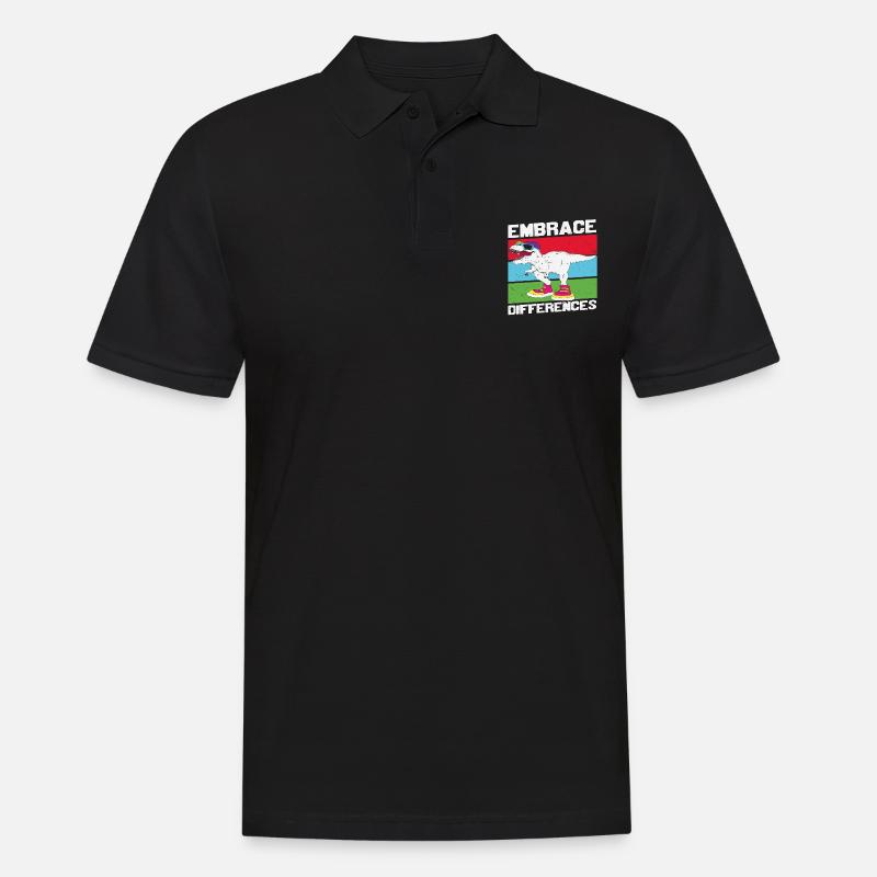 Embrace The Difference Different Quotes - Men's Polo Shirt - black