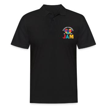 Teaching Kindness Is My Jam Kindness Quotes - Men's Polo Shirt - black - Front - Kai (181cm)