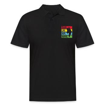Enseigner l’amour l’espoir inspirer des citations motivantes - Polo Homme - noir - Devant - Kai (181cm)