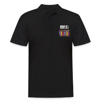 Maman d’un guerrier Autisme Citations - Polo Homme - noir - Devant - Kai (181cm)