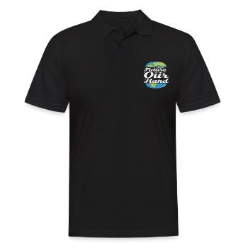 Our Future Is In Our Hand Save The Earth - Men's Polo Shirt - black - Front - Kai (181cm)
