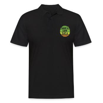 Save A Cow Eat A Vegetarian Vegetables Quotes - Men's Polo Shirt - black - Front - Kai (181cm)