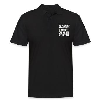 Dialyseschwester macht einen Unterschied Ein ml / min bei - Männer Poloshirt - Schwarz - Vorne - Kai (181cm)