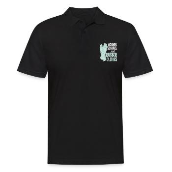 Wunden, Peelings und Gummihandschuhe Ärzte Vintage - Männer Poloshirt - Schwarz - Vorne - Kai (181cm)