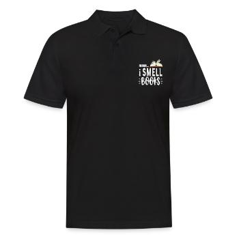 Mmm I Smell Books Books Quotes - Men's Polo Shirt - black - Front - Kai (181cm)