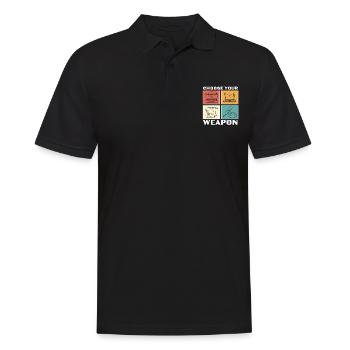 Wähle deine Waffenschreiber Zitate - Männer Poloshirt - Schwarz - Vorne - Kai (181cm)