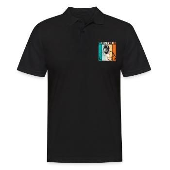 Soudeur Life Retro Vintage - Polo Homme - noir - Devant - Kai (181cm)