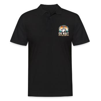 Ich schweißt nicht immer oh warte! Ja tue ich. - Männer Poloshirt - Schwarz - Vorne - Kai (181cm)