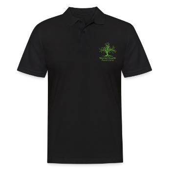 Bewusstsein für psychische Gesundheit - Männer Poloshirt - Schwarz - Vorne - Kai (181cm)