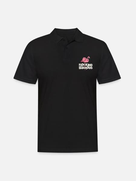 Beflockung fabelhaft - Männer Poloshirt - Schwarz