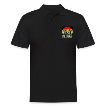 Im Ruhestand 2022 Nicht mehr mein Problem Retro - Männer Poloshirt - Schwarz - Vorne - Kai (181cm)